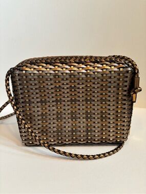CEM vintage leather woven crossbody